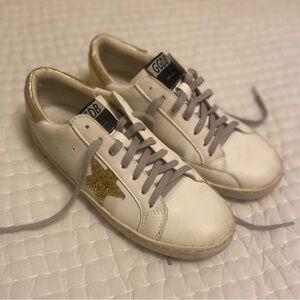 Star sneakers gold glitter